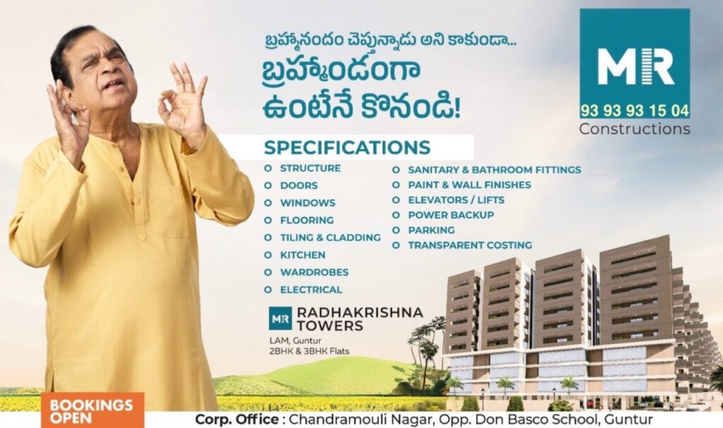 Fully Furnished Gated Community Apartments In Guntur